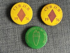 Vintage 1970s UK Cub Scouts Pin Badges. Cub Jub 1976 Jubilee. Thorrington Camp.