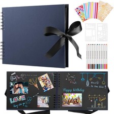 Scrapbook Photo Album 80 Black