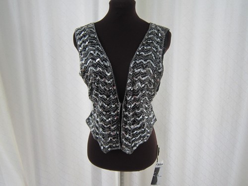 Black with silver sequined - sequined, &