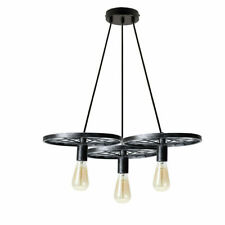 Vintage Industrial Ceiling Light Wheel Pendant Light Chandelier 3 Way Retro Lamp