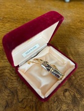 Golf bag brooch - two tone