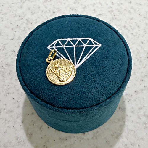 9ct yellow gold round