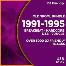 1991-1995 Old Skool - Hardcore - Jungle - D&B  - Over 3000 MP3 USB