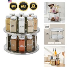 2-Tier Lazy Susan Spice Rack