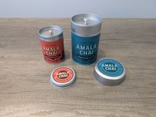 Tea Empty Metal Tins - 2pc Set with Lids - Tea Storage Containers 50g & 120g