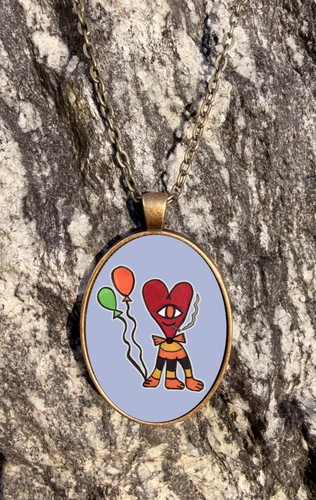 Party heart guy necklace - party,