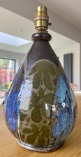 Large Vintage Diana Worthy Crich Stoneware  Sgraffito Lamp Base C1970s