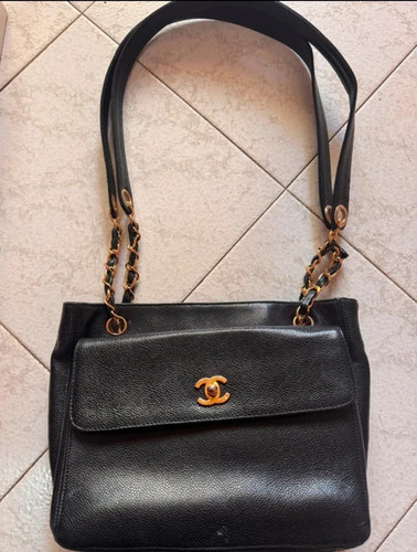 Chanel black caviar leather - chanel,