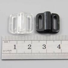 BIKINI CLIPS HOOK & SNAP PLASTIC CLASPS ~10mm STRAP~ BRA FASTENER SWIMWEAR WSR