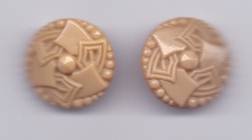 Pair glass vintage buttons - pair,