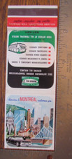 GIANT MATCHBOOK MATCHCOVER: MURRAY HILL CHARTER BUS &LIMOUSINE MONTREAL -C11