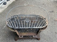 Vintage USA Made LODGE Sportsman Cast Iron Charcoal Camping Hibachi Grill