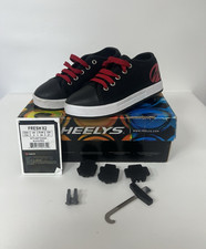 Heelys Fresh X2 Black & Red Roller Skate Trainers Boxed Size UK 2 EU 34 Kids