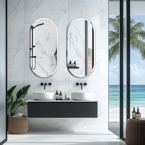 Smooth beveled edge bathroom - beveled,
