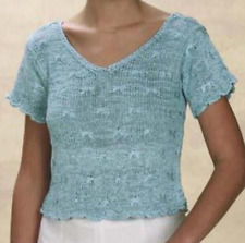 Knitting pattern copy 3354.    Womens sweater.    35-46" chest.    Ribbon yarn