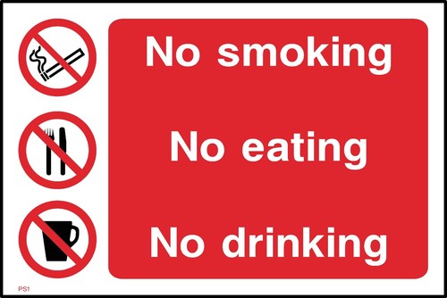 Smoking eating no - no,