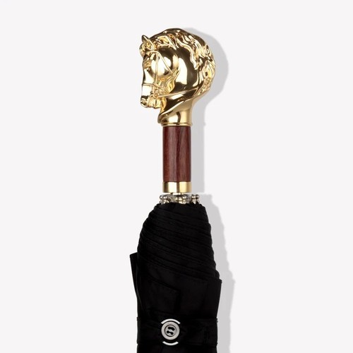 Gold horse head folding - head,