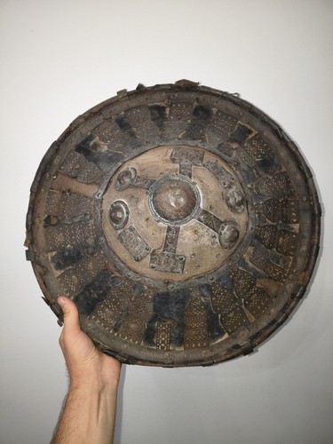Antique ethiopian ras shield - ethiopian,
