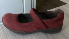 Clarks Wave Walk Echo Mary Jane Flats - Burgundy Suede Leather UK Size 7D UNWORN