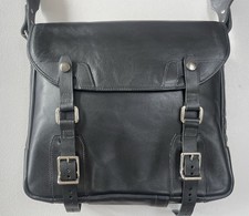 Bill Amberg for Gieves and Hawkes Satchel Bag Black Leather Made In England