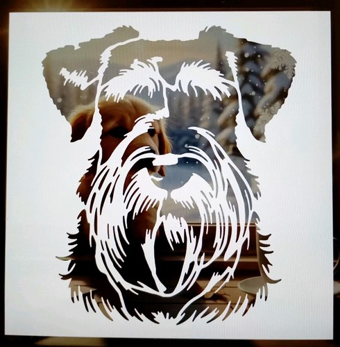 Large schnauzer head face - large,