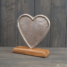 17cm Aluminium Hammered Heart
