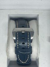 FOR OFFICINE PANERAI PAM 24mm Blue Croc Genuine Leather Watch strap BARGAIN!