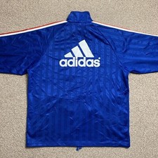 Adidas Tracksuit Top Track Jacket Vintage Spell Out Shiny Retro 38/40 L