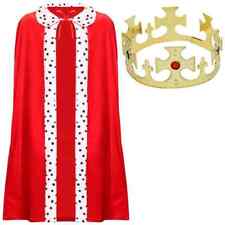 KING COSTUME SET CAPE & CROWN