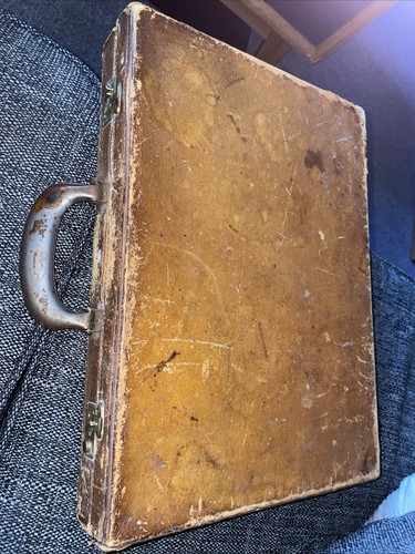Vintage leather briefcase - leather,