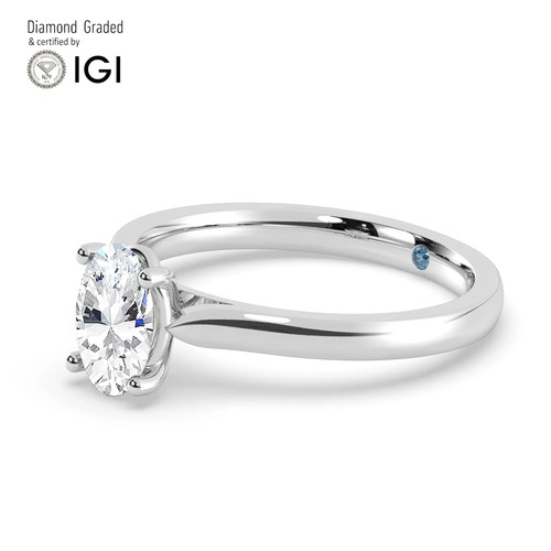 Oval diamond engagement ring - oval,
