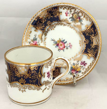 Redfern & Drakeford Balmoral China Coffee Can and Saucer c1890s