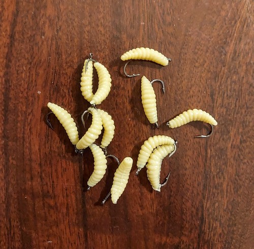 Rubber grub maggot milky - 12,