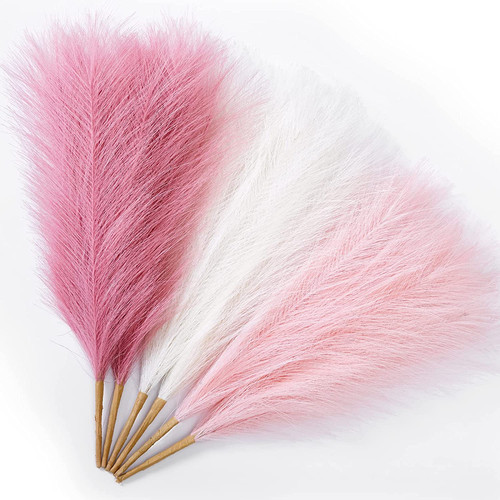 6pcs inch pink pampas - 17.7,