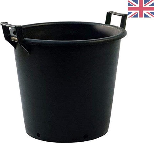 Durable 100l black round plant - 100l,