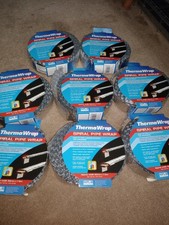 9 xThermaWrap Spiral Pipe Wrap Hot Cold Pipe Duct Insulation Bubble -50mm x 7.5m