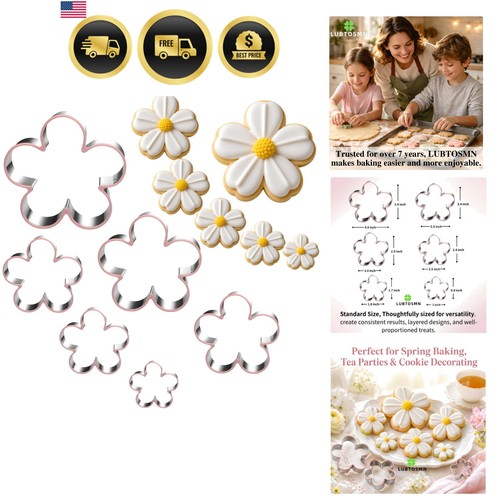Lubtosmn piece flower cookie - 6,