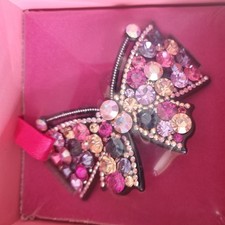 Butler & Wilson Pink & Lilac Clear and AB Crystal Butterfly Hair Barrette