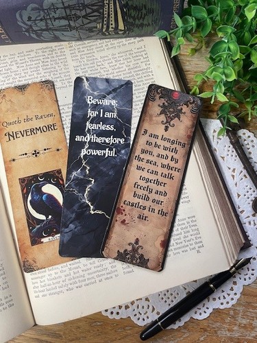 Gothic literature bookmark set - gothic,