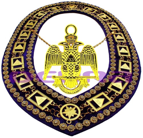 Masonic collar deluxe - deluxe, 33rd