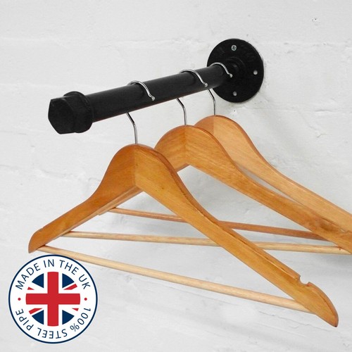 Wall mounted clothes rack rail - wall-mounted,