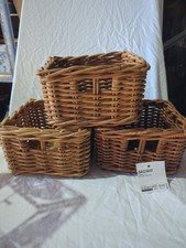 IKEA Bastant Baskets Wicker X 3 25 X 25 X 15 Cm