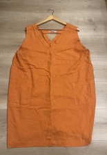 Linen Mix Dress Size 20 Orange