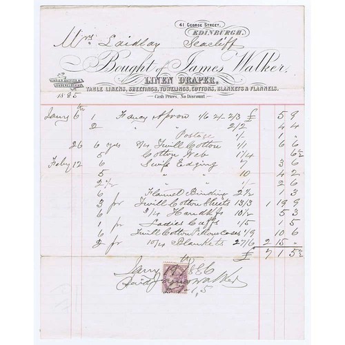 1885 billhead james - james, walker