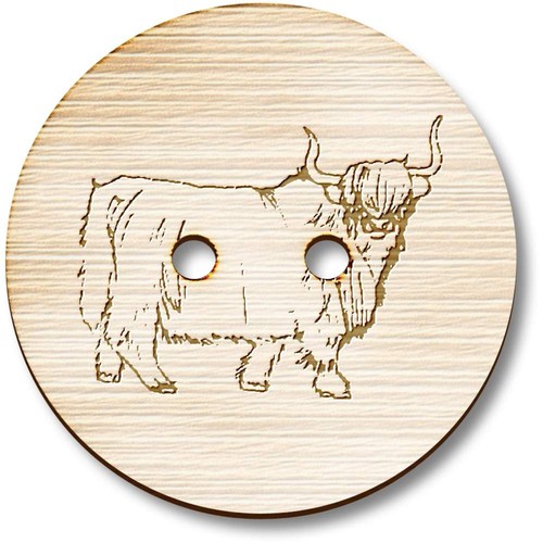 Highland cow wooden sewing - cow',