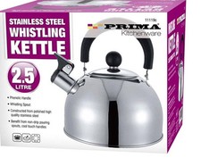 2.5L Stainless Steel Whistling Kettle Traveling Fishing Caravan Home Gas Holiday
