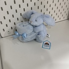 Jellycat Bashful Blue Bunny Soother BNWT