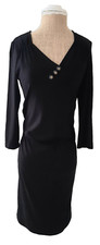 Bodyflirt Ladies Black Ruched Stretch Wrap Dress Size 10 / 12 BRAND NEW