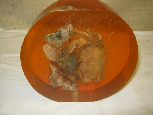 Vintage retro crab lucite - vintage,