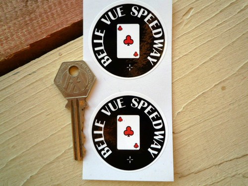 Belle vue speedway stickers - belle,